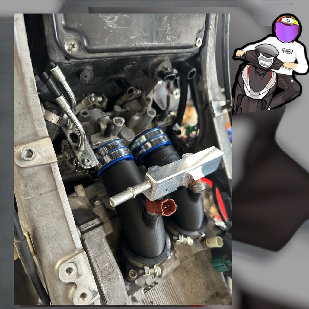 COLLETTORI ASPIRAZIONE MODIFICA TELAIO TMAX 500 CON BLOCCO MOTORE 560